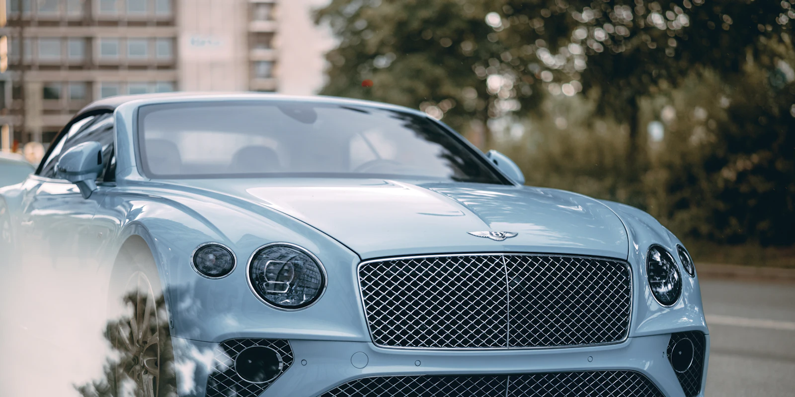 Blue Bentley Continental GT